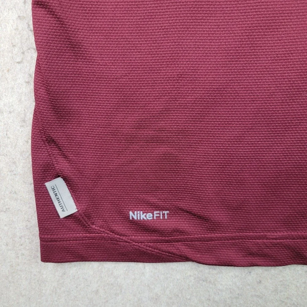 Nike Virginia Tech Hokies Polo Shirt Men XL Red Orange Short Sleeve Vintage NCAA